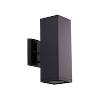 NOMA Single CCT Integrated LED Outdoor Wall Sconce, 1400 Lumens, Black Front_Angled_Right