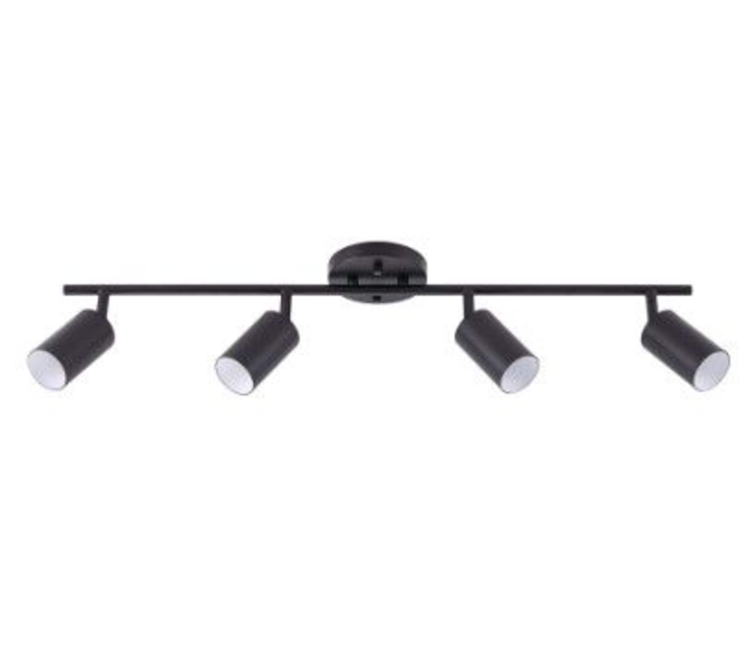 CANVAS Prescott 4-Light Track Light Fixture, Matte Black Front_Flat