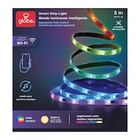 Bande lumineuse intelligente à DEL Globe, 16,4 pi Front_Flat