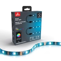 Bande lumineuse intelligente à DEL RVB Wi-Fi Globe Electric, 3 m/9,84 pi, paq. 4 Composite_or_Mixed