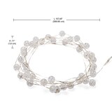 Guirlande avec lumières à miniglobe craquelé Merkury West & Arrow, blanc chaud Overhead_Flat