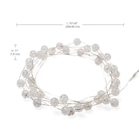 West & Arrow Merkury Mini Cracked Orb Fairy Lights, Warm White Overhead_Flat