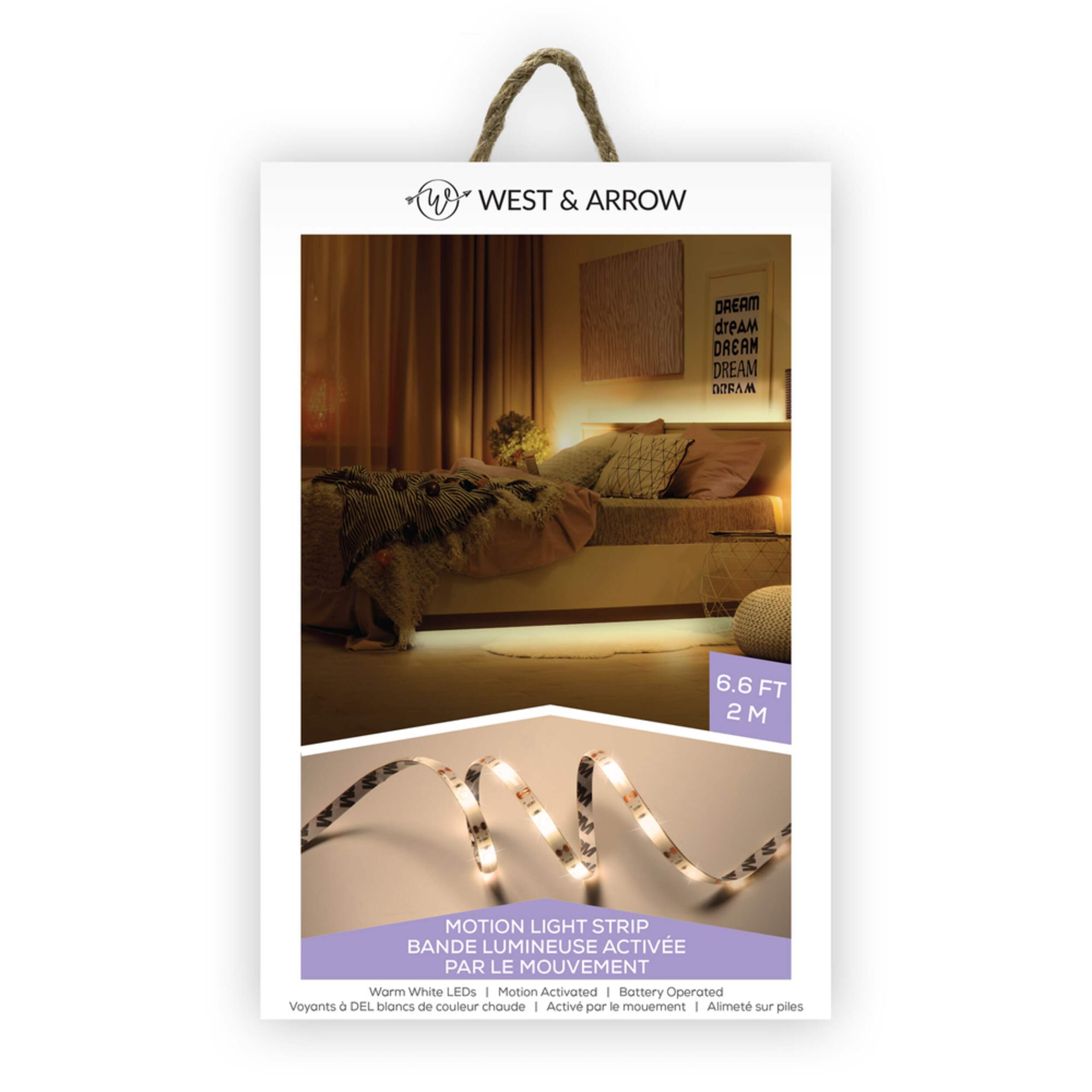 West & Arrow Merkury Motion Activated Lights, 6.6ft, Warm White