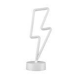 Globe LED Neon Lightning Light, LED Battery-Operated Table Lamp, 3W Front_Flat