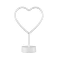 Globe LED Neon Heart/Love Light, LED Battery-Operated Table Lamp, 3W Front_Flat