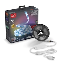 Globe Electric Wi-Fi LED RGB Smart Strip Light, 2-m/6.5-ft