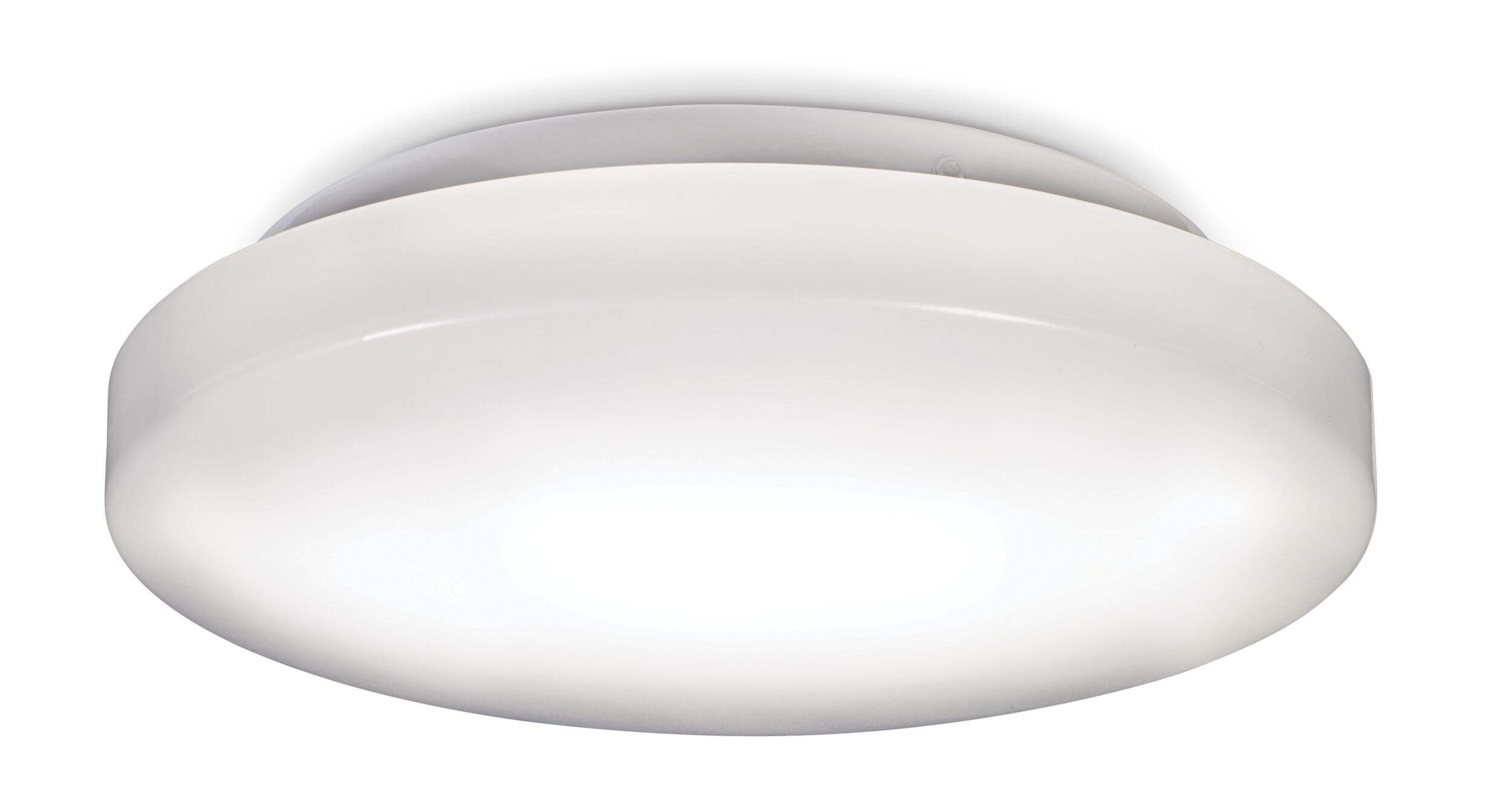 NOMA Frosted Acrylic Lens LED Flush Mount Ceiling Light Fixture, White, 8-in Bottom_Plunge
