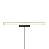 For Living Plug-In LED Wall Sconce, Matte Black Front_Flat