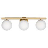 CANVAS Winslow 3-Light Vanity Light Fixture w/ Opal Glass Shades, Brushed Gold Front_Flat