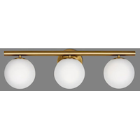 CANVAS Winslow 3-Light Vanity Light Fixture w/ Opal Glass Shades, Brushed Gold Front_Flat