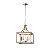 CANVAS 4-Light Chandelier, Grey/Brushed Nickel Bottom_Plunge
