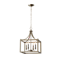 CANVAS 4-Light Chandelier, Grey/Brushed Nickel Bottom_Plunge