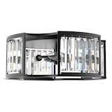 Plafonnier semi-encastré CANVAS à 2 lampes, noir mat Front_Angled_Left