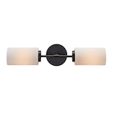 CANVAS Brixton 2-Light Vanity Light Fixture, Matte Black Front_Flat