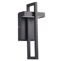 Applique d'extérieur intégrée à DEL NOMA, noir mat, 13,2 po