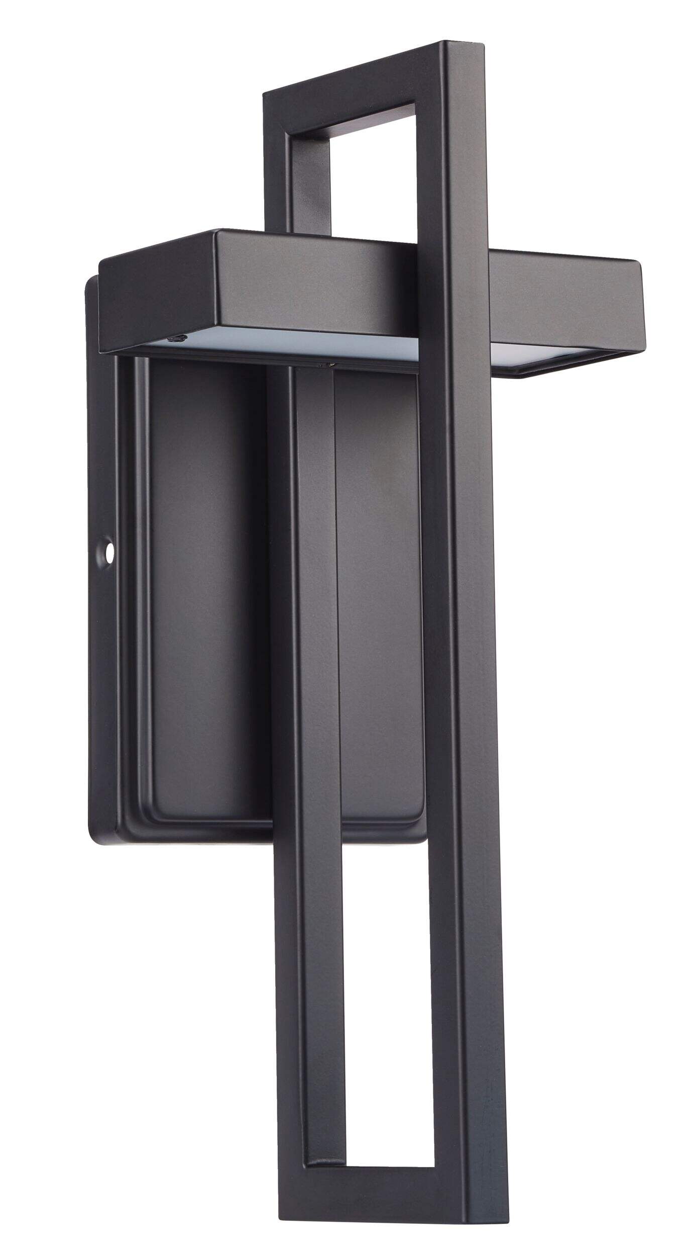 NOMA Integrated LED Outdoor Wall Sconce, Matte Black, 13.2-in Front_Angled_Right