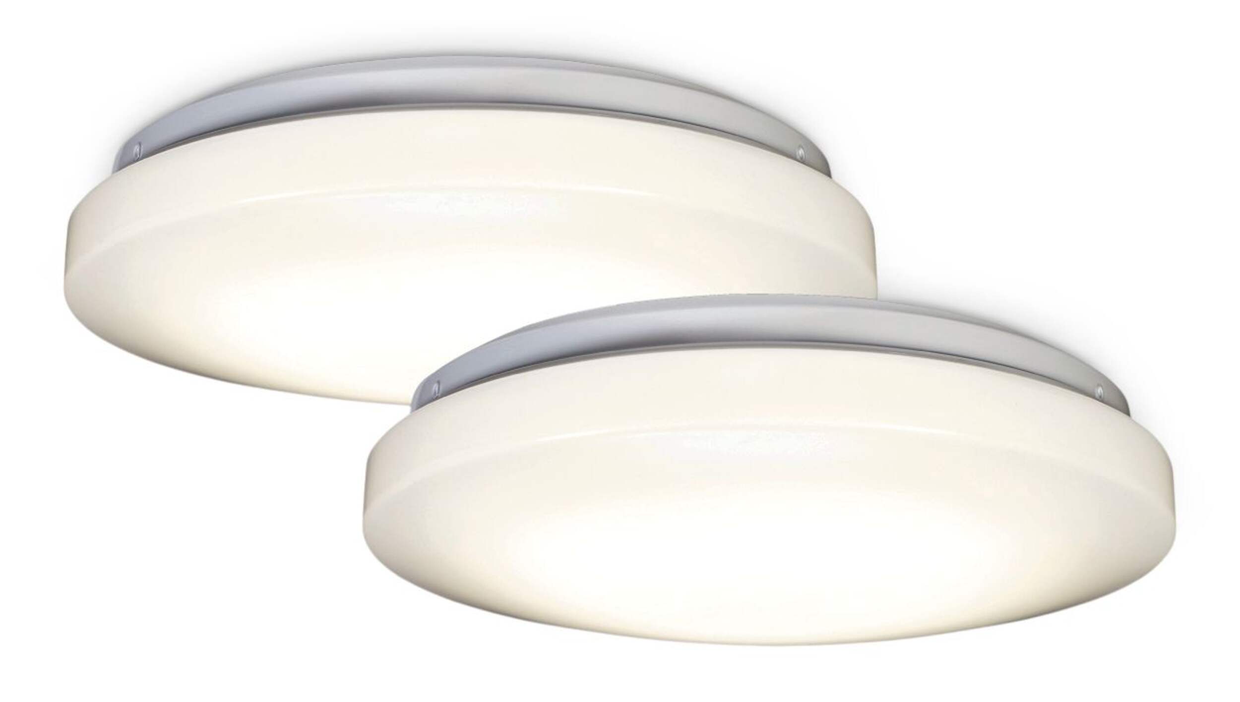 NOMA LED White Flush Mount Light, 10-in, 2-pk Bottom_Plunge
