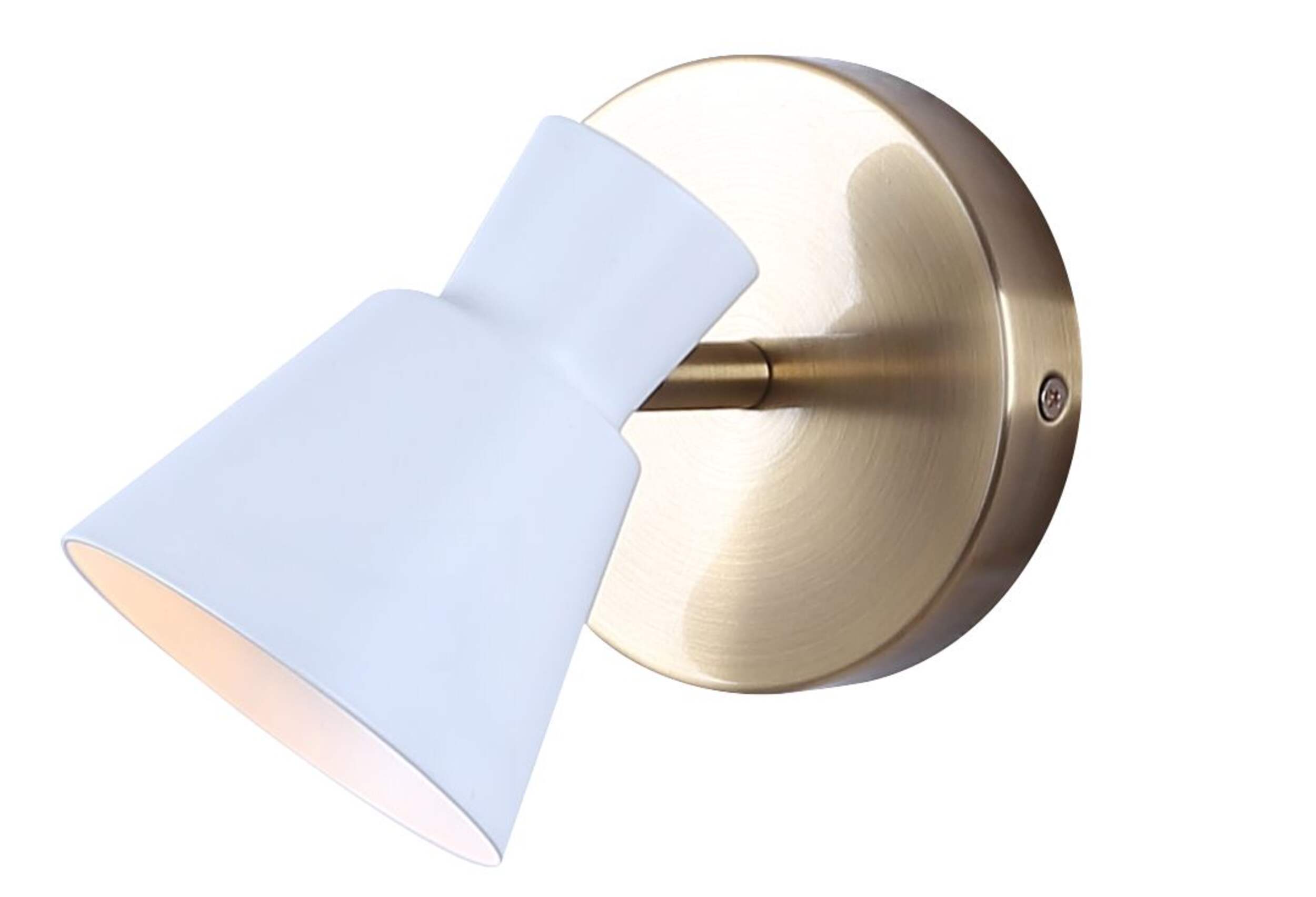 Rail d'éclairage CANVAS Sawyer réglable à 1 lumière, blanc/or Front_Three_Fourths_Angled_Left