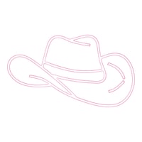 Panneau mural lumineux à DEL néon chapeau de cowboy West and Arrow, alimentation par USB