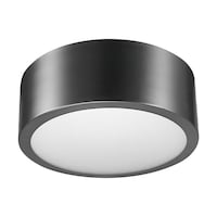 CANVAS Riverdale Integrated LED Flush Mount Ceiling Light Fixture, Matte Black, 11-in Bottom_Plunge