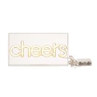 Globe LED Neon Cheers Sign, Battery-Operated, 5-in Front_Flat