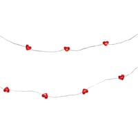 Globe Mini Heart Shaped LED String Light with 20 LEDs, 8-ft Front_Flat