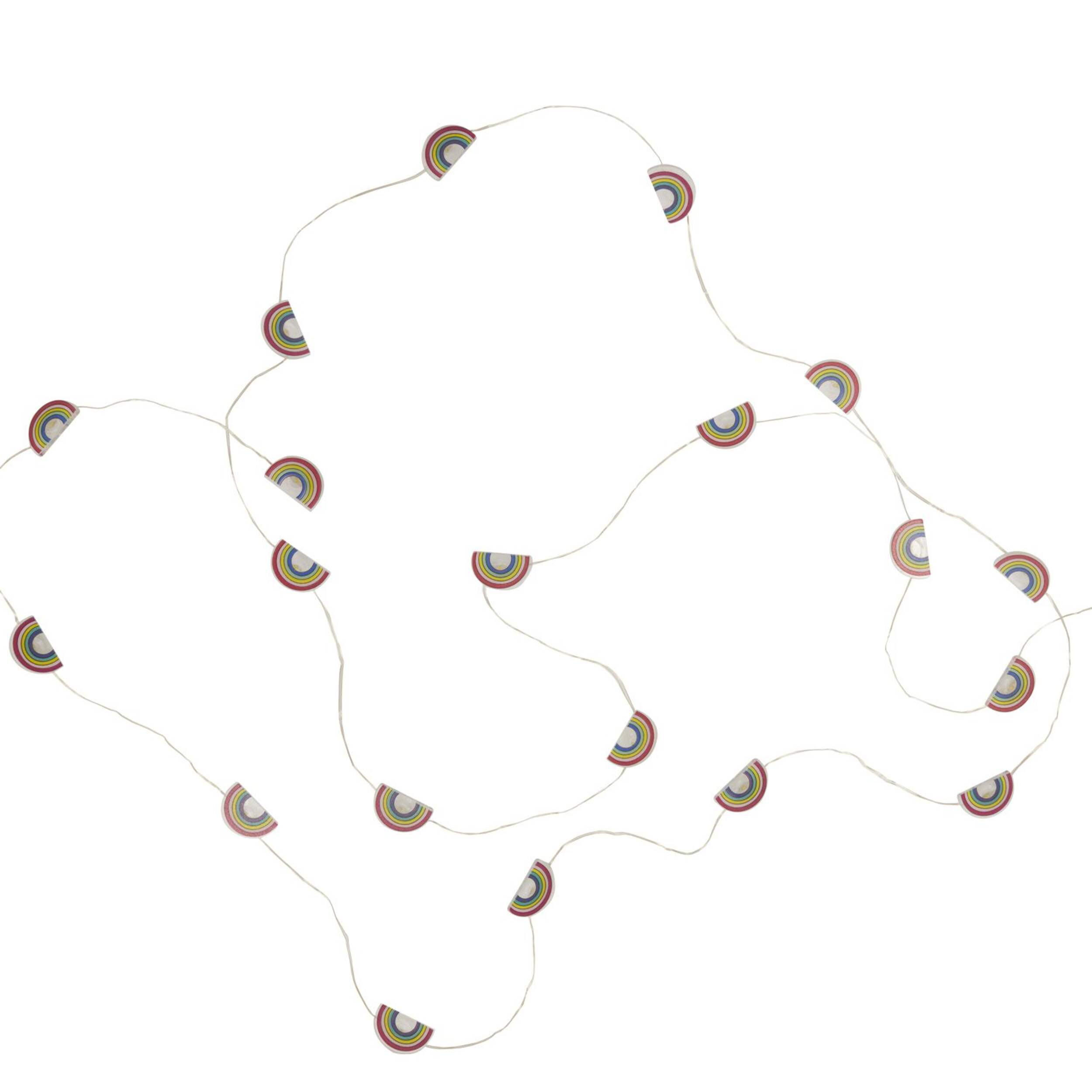 Globe Mini Rainbow Shaped LED String Light with 20 LEDs, 8-ft Overhead_Flat