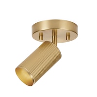 CANVAS Kennedy Ribbed 1-Light Track Light Fixture, Gold Front_Angled_Left