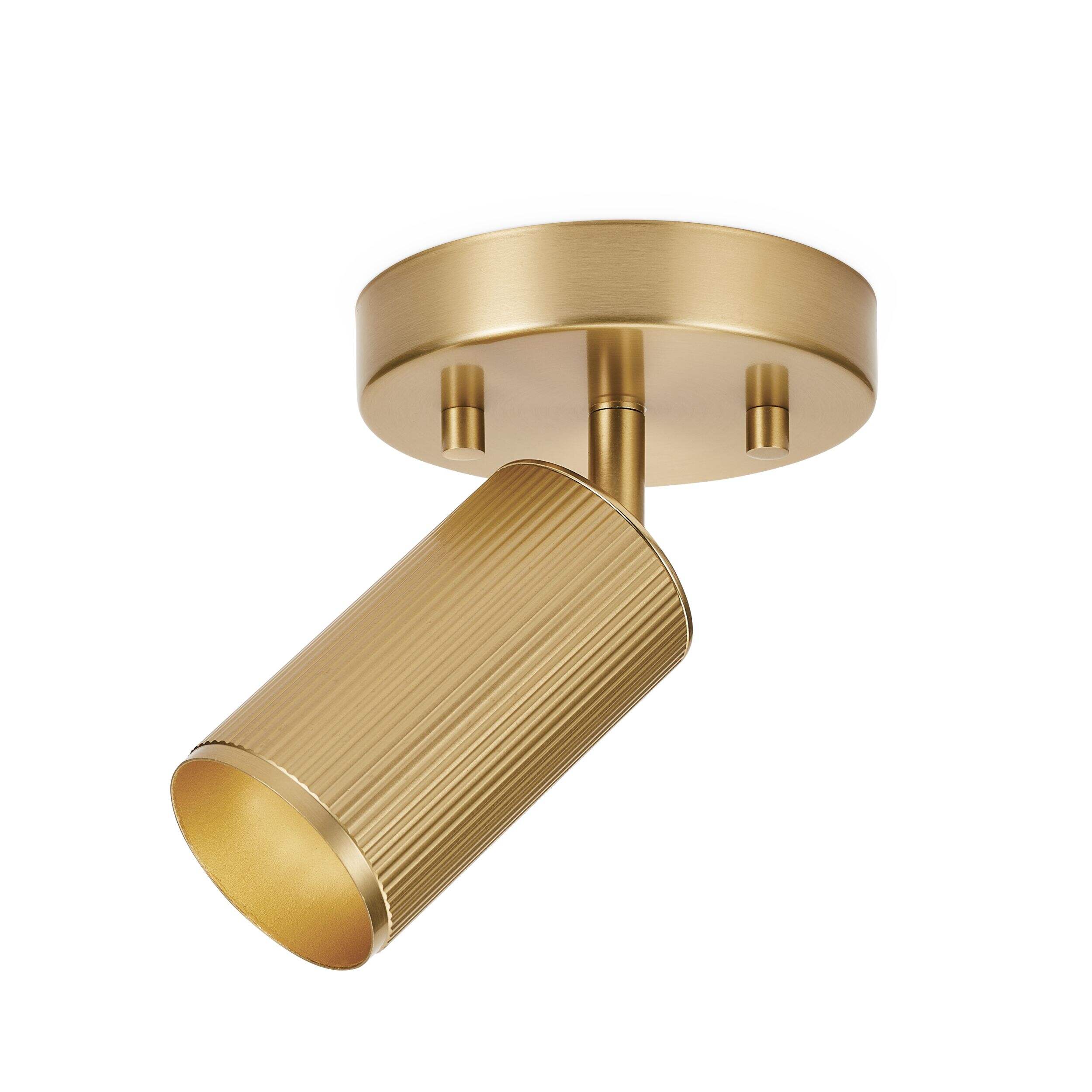 CANVAS Kennedy Ribbed 1-Light Track Light Fixture, Gold Front_Angled_Left