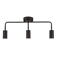 CANVAS Emerson 3-Light Integrated LED Track Light Fixture, Black Front_Flat