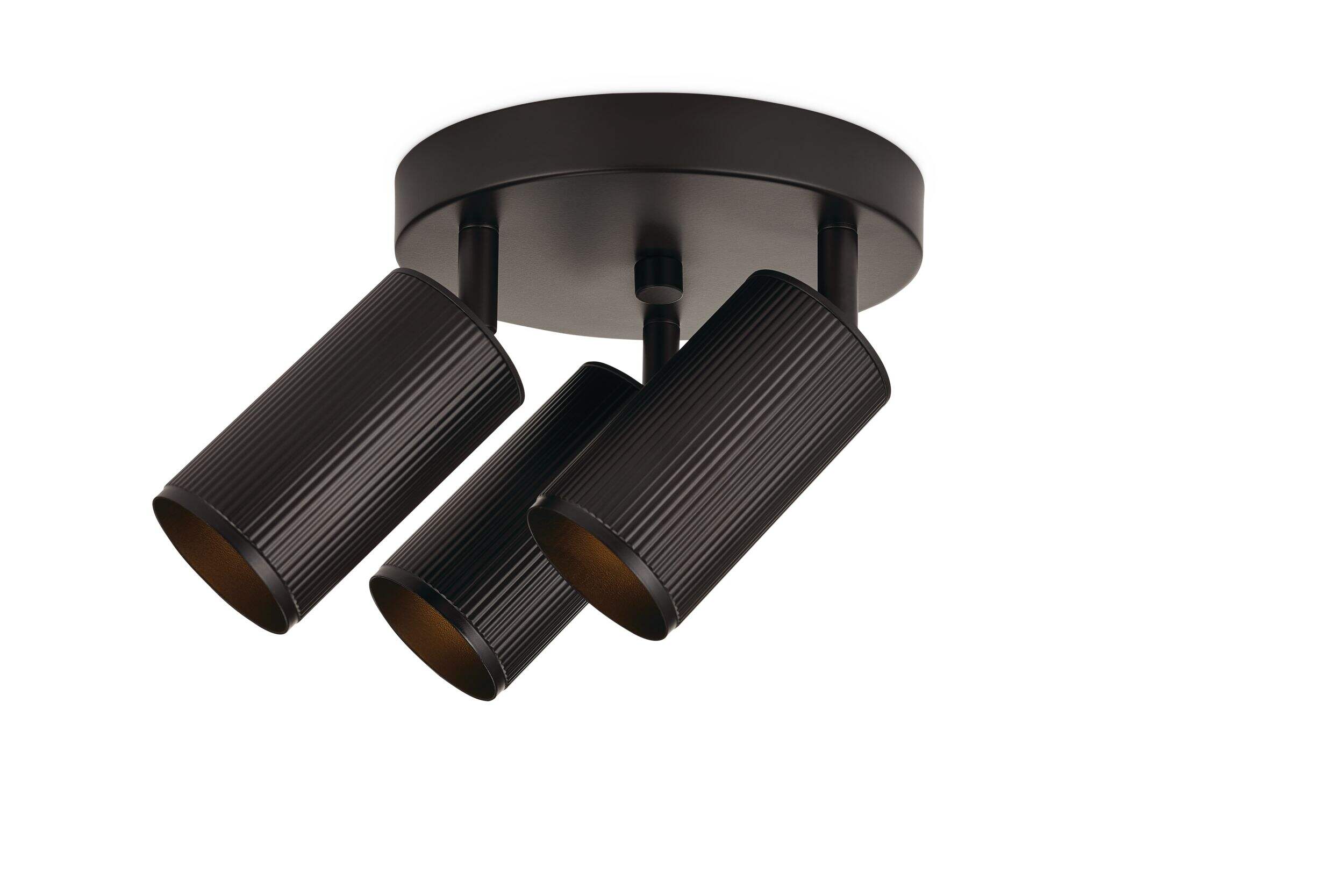 CANVAS Leigh 3-Light Flush Mount Style Track Light Fixture, Black Front_Angled_Left