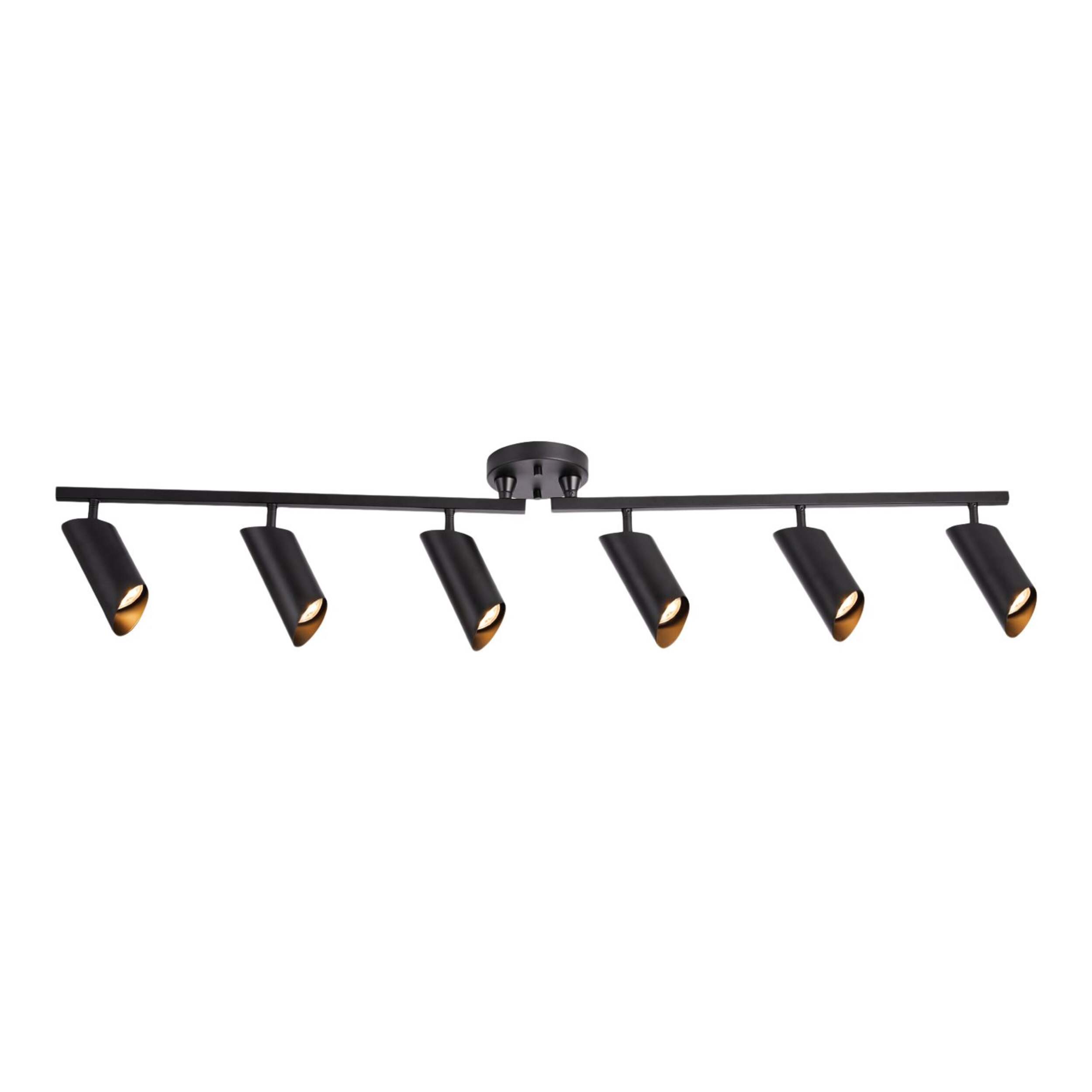 CANVAS Casey 6-Light Oval Style Track Light Fixture, Black Front_Flat