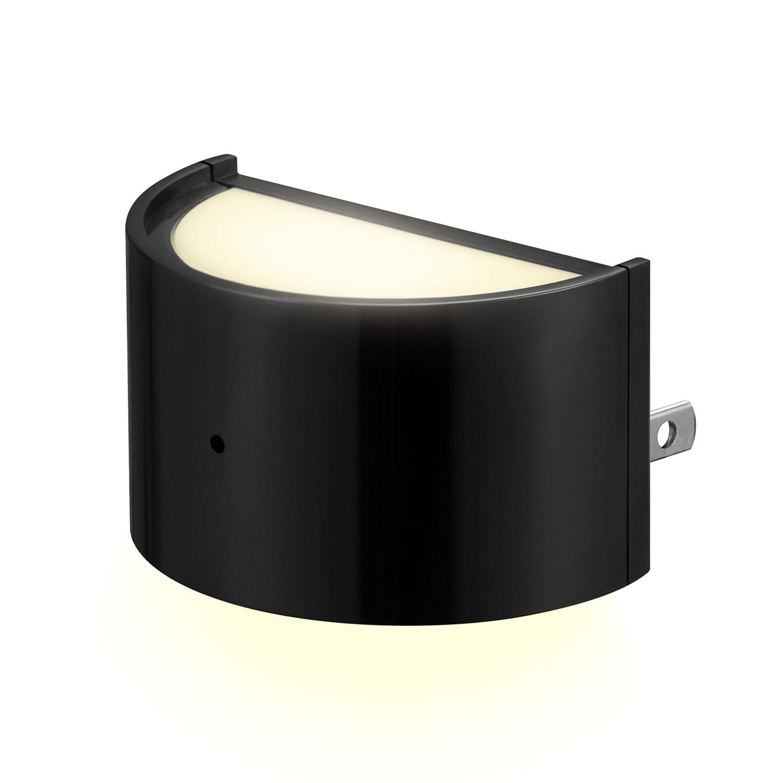 CANVAS Dusk to Dawn LED Night Light, Black Front_Angled_Left