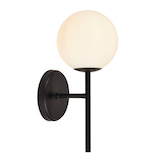 Applique à 1 lumière CANVAS Millbrook, Opal Globe, noir Front_Angled_Right