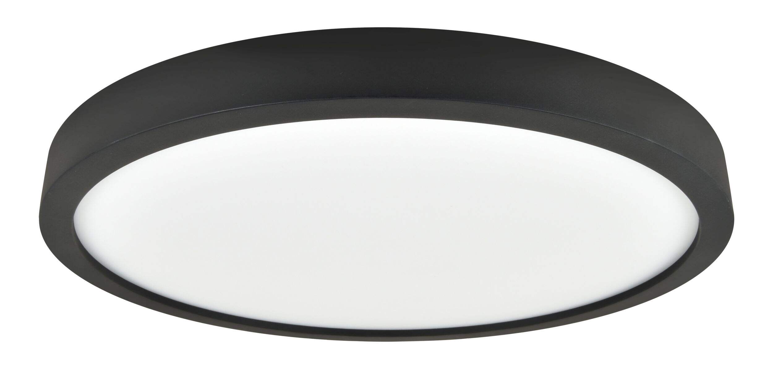 NOMA 5 CCT Round Frame Integrated LED Flush Mount Ceiling Light Fixture, Black, 10-in Bottom_Plunge