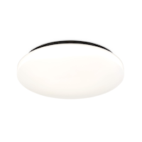 NOMA Black Round Frame Integrated LED Flush Mount Ceiling Light Fixture, Black, 13-in Front_Elevated