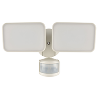 NOMA Hardwired 2-Head Dusk to Dawn Motion Detected LED Security Light, 2500 Lumens, White Front_Flat