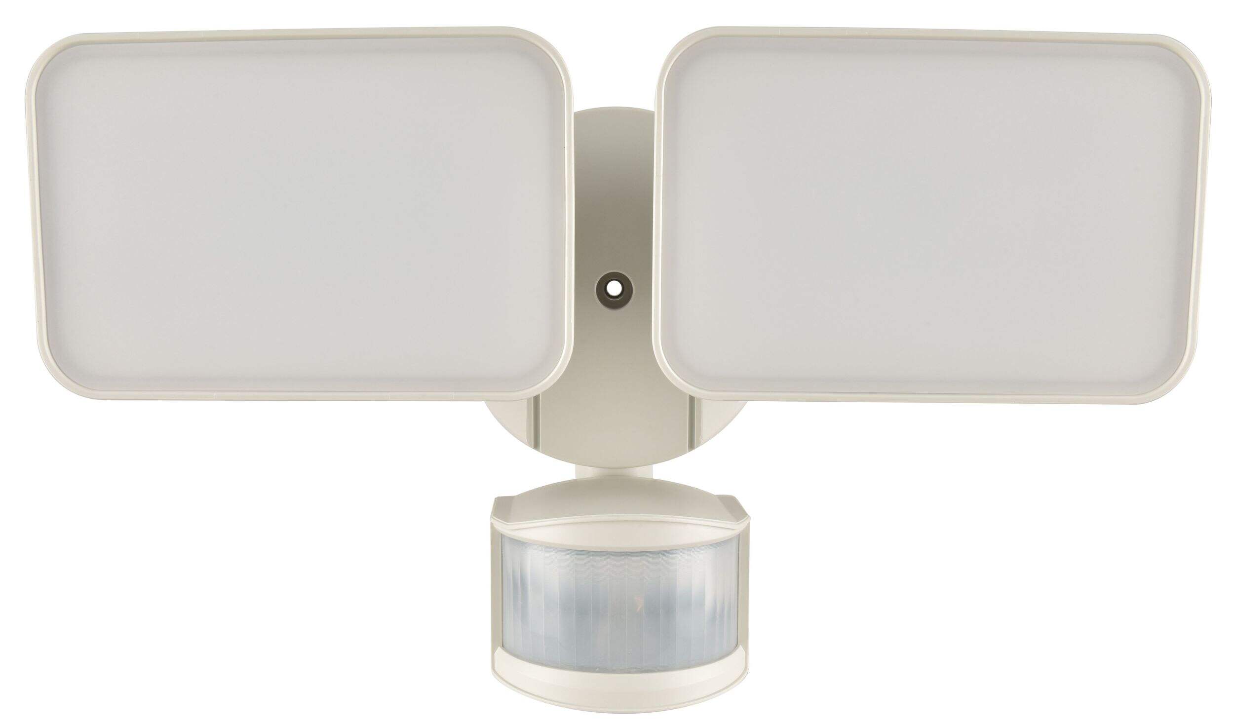 NOMA Hardwired 2-Head Dusk to Dawn Motion Detected LED Security Light, 2500 Lumens, White Front_Flat