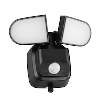 NOMA Battery Operated Motion Sensor Dual LED Security Light, 600 Lumens, Black Front_Angled_Right