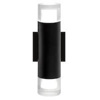 Luminaire mural d'extérieur à DEL intégrée BAZZ Luvia, 3 000 K, blanc doux, noir mat, 470 lumens, 6 W