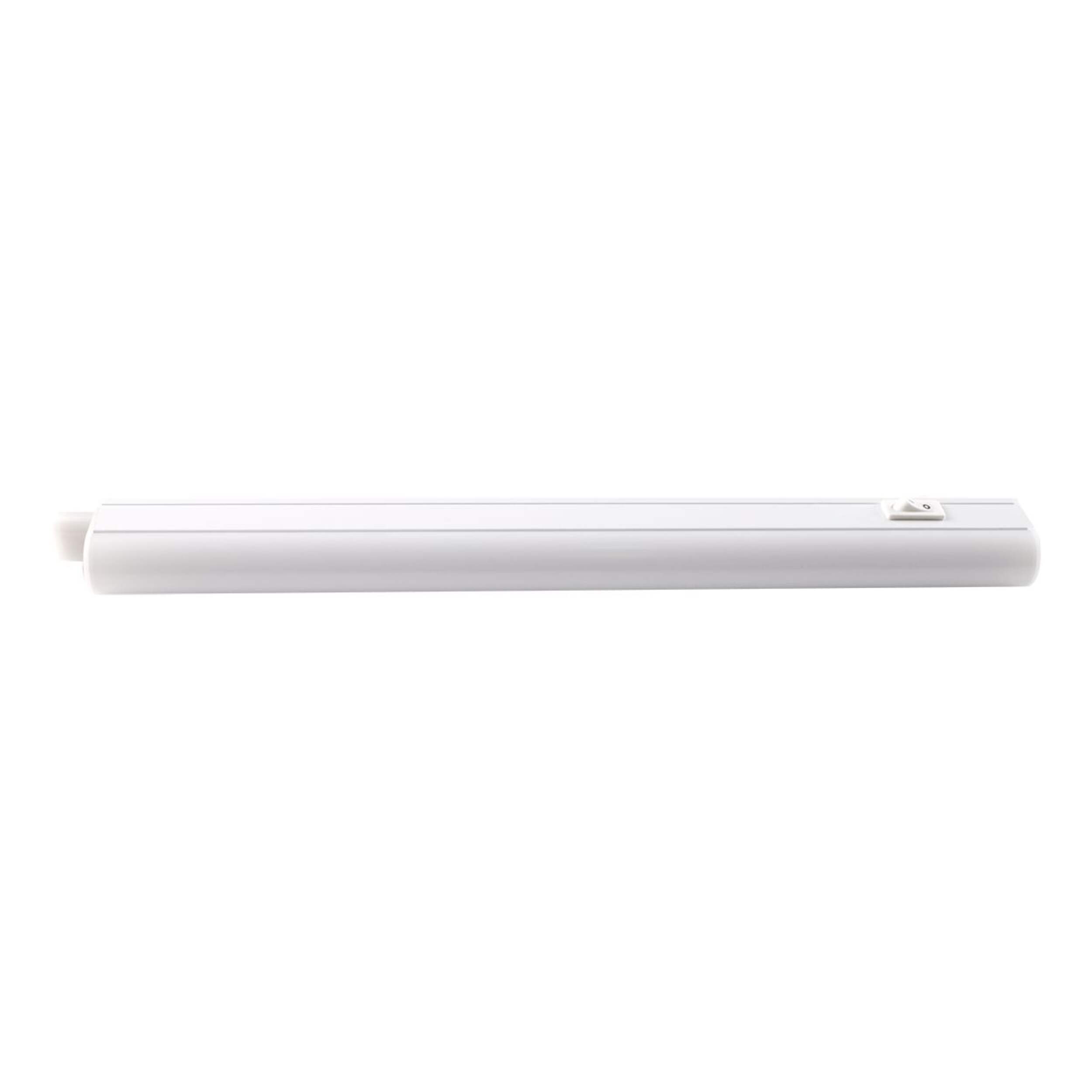 BAZZ Slim Integrated LED Undercabinet Stick Light Fixture, 3000K Soft White, White, 12-in, 5W Front_Flat