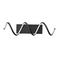 Lampe murale BAZZ à DEL intégrée pour meuble-lavabo Dante, 3 000 K, blanc doux, noir mat, 16 W