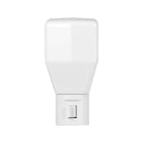 Globe Plug-In Incandescent Warm White Night Light, 3.28-in, White Front_Flat