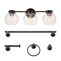 Globe 5-Piece Bath Vanity Light Set Front_Flat
