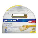 Rallonge d'extérieur Mastercraft, calibre 12/3, extrémité illuminée et connecteur verrouillable, jaune Front_Flat