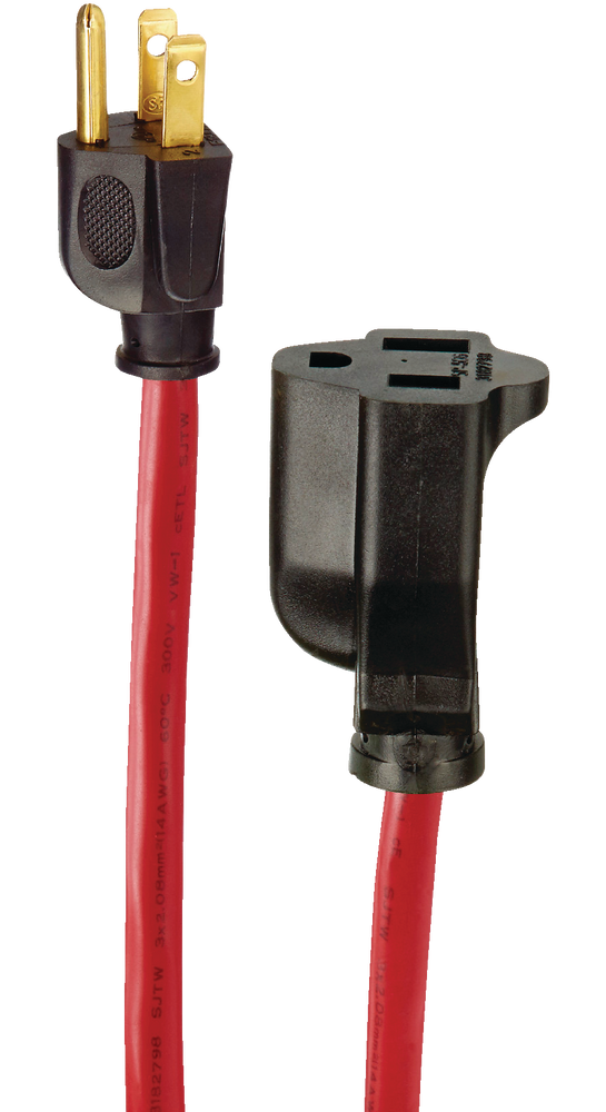 NOMA 49ft 3in 14/3 Outdoor Extension Cord with Grounded Outlet, Red