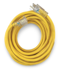 Mastercraft Outdoor Extension Cord with Grounded Outlet and Lighted End,  Yellow