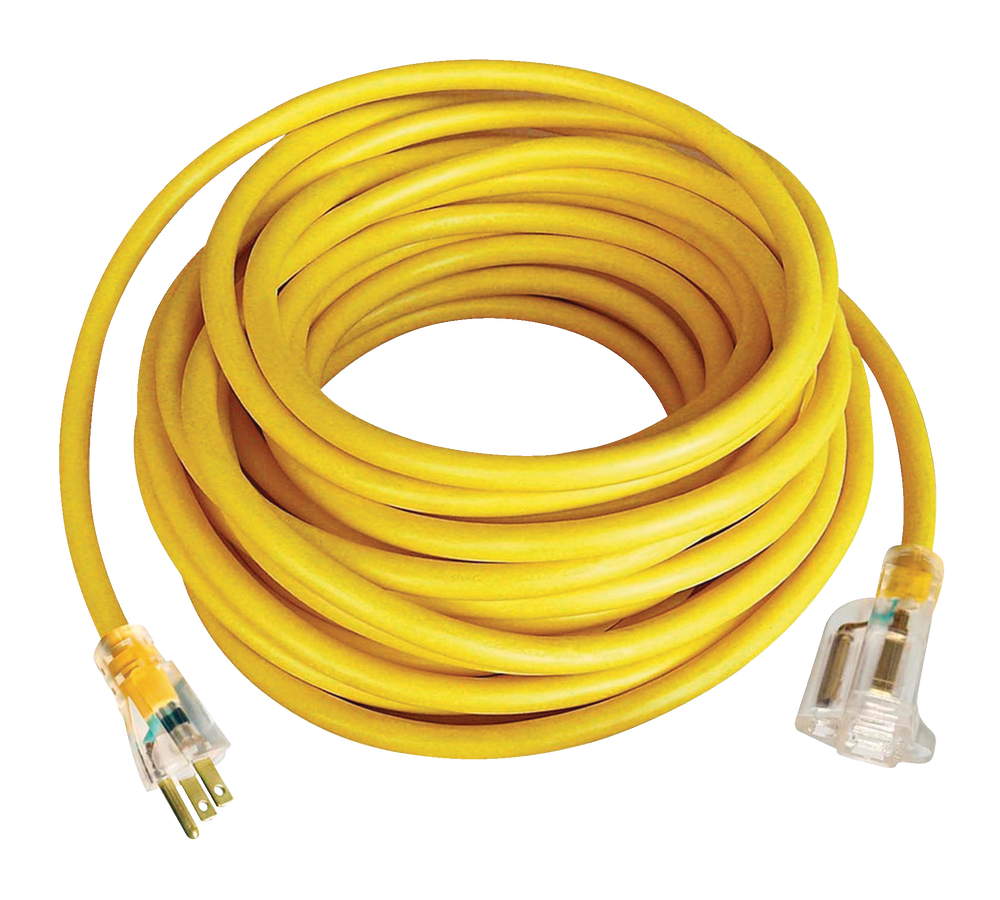 Mastercraft Outdoor Extension Cord With Grounded Outlet And Lighted End   Mastercraft Yellow Cord Hd 50 15 24m 12 3 1 Tap Lighted E5d40402 0fed 4976 87e9 A6db5e771e22 