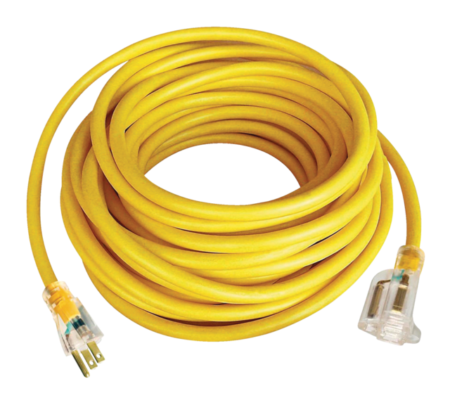 Mastercraft Outdoor Extension Cord with Grounded Outlet and Lighted End