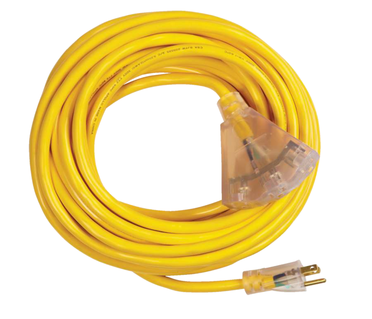 Mastercraft 12/3 Yellow Outdoor Extension Cord with 3 Grounded